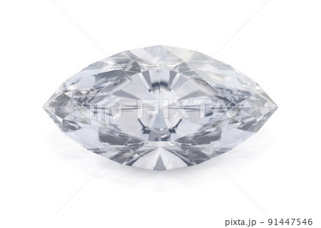 Dazzling diamond on white background 91447546