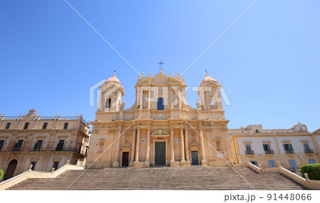 Duomo basilica, Noto, sicily, Italy 91448066