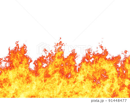 【背景透過PNG】燃え上がる炎のエフェクト 91448477