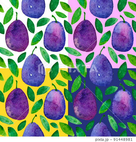 Watercolor seamless pattern on colorful background for textiles, for fabrics, for various other backgrounds Watercolor seamless pattern on colorful background for textiles, for fabrics, for various other backgrounds 91448981