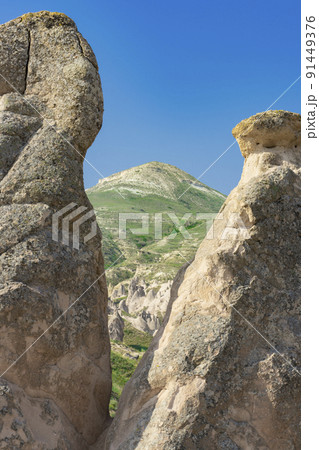 Cappadocia Cave city Uchhisar Landscapes of Cappadocia Tourist Turkey Cappadocia Cave city Uchhisar Landscapes of Cappadocia Tourist Turkey 91449376