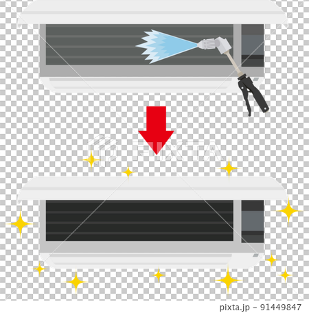 Air conditioner cleaning cleaning / cleaning illustration vector Air conditioner cleaning cleaning / cleaning illustration vector 91449847
