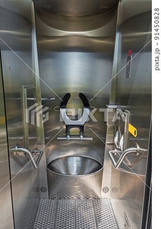 Internal arrangement of public toilet in city park 91450828