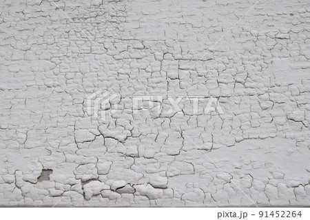 ひび割れた白い塗装 91452264