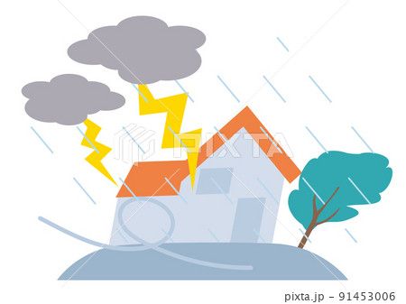 暴風雨のイラスト 暴風雨のイラスト 91453006