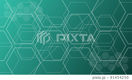 Abstract green hexagon shape modern background with copy space, vector. Abstract green hexagon shape modern background with copy space, vector. 91454250