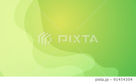 Abstract green fluid shape modern background with copy space, vector. 91454304