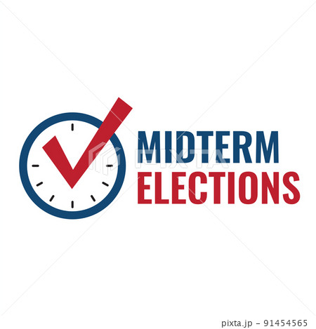 2022 Midterm Elections Design w Red White and Blue Vote Icon 2022 Midterm Elections Design w Red White and Blue Vote Icon 91454565