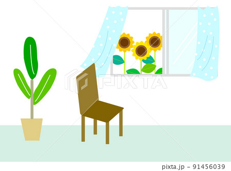 換気中の夏のリビングルーム 91456039