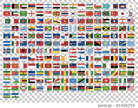世界の国旗一覧-カラー 91456259