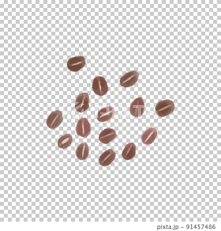 Illustration of watercolor coffee beans 91457486