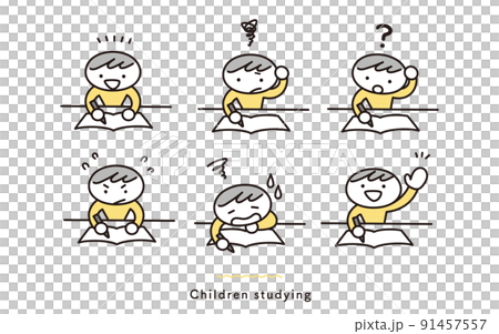 子供の勉強に関するイラストセット 91457557