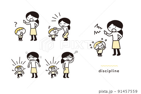 子供のしつけに関するイラストセット 91457559