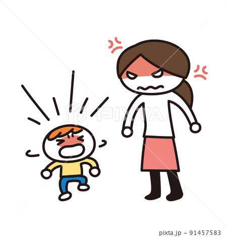 子供のしつけに関するイラスト 91457583