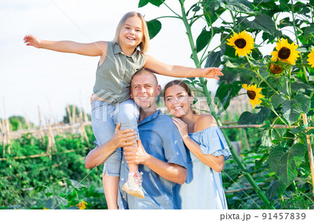 Happy family spending time together Happy family spending time together 91457839
