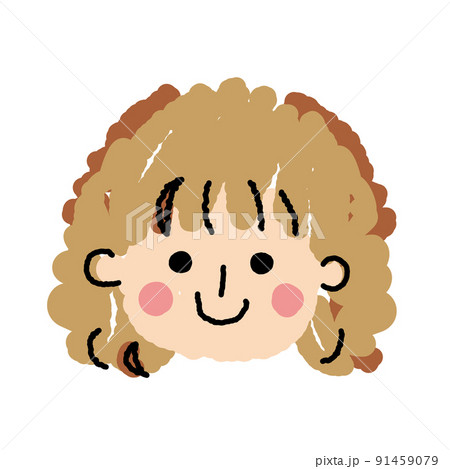 女の子のゆる顔アイコン01_単品04 女の子のゆる顔アイコン01_単品04 91459079