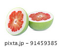 fresh grapefruit organic isolated on white background 91459385