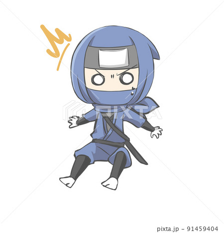 驚く忍者のイラスト 驚く忍者のイラスト 91459404