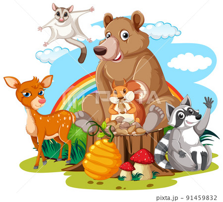 Cute animals in the park 91459832