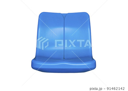 Blue stadium chairs isolated on white background Blue stadium chairs isolated on white background 91462142