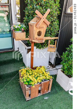 Decorate house broken flower in the garden 91462489