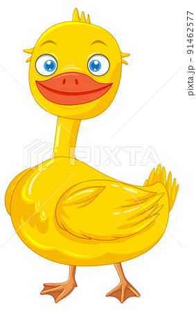 Yellow duck with happy face 91462577