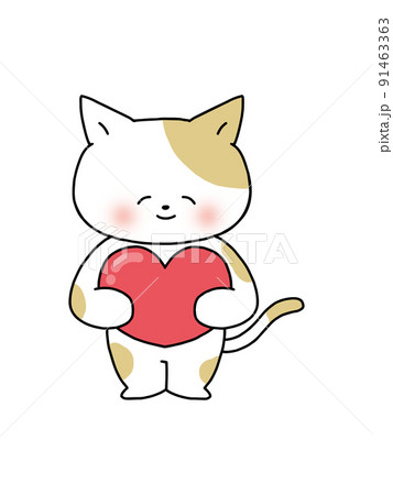 猫・大好き・ハート 91463363