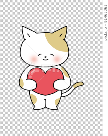 猫・大好き・ハート 91463363