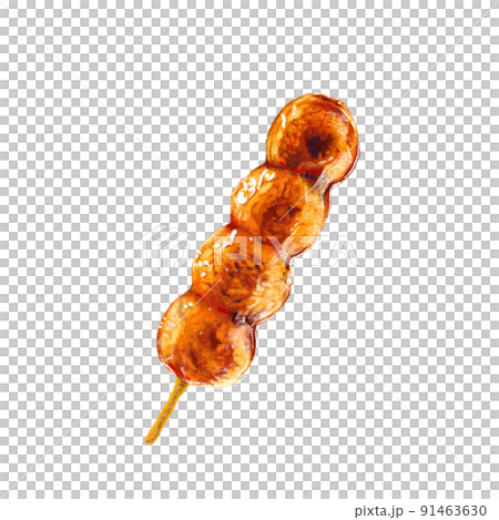 有光澤的 Mitarashi Dango 插圖 91463630