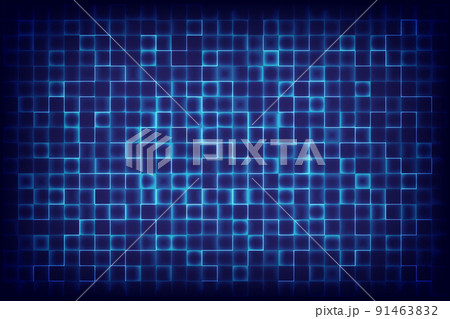 Editable stroke. Abstract digital background. Blockchain technology and data analysis. Pattern neon block 91463832