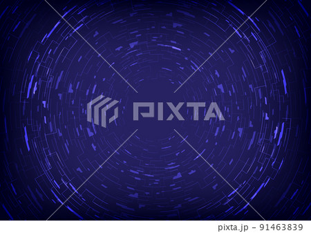 science and technology tunnel of cyberspace with particles. HUD circle on grey screen. Infinity portal, gate and teleportation. Futureistic geometric shape abstract background science and technology tunnel of cyberspace with particles. HUD circle on grey screen. Infinity portal, gate and teleportation. Futureistic geometric shape abstract background 91463839