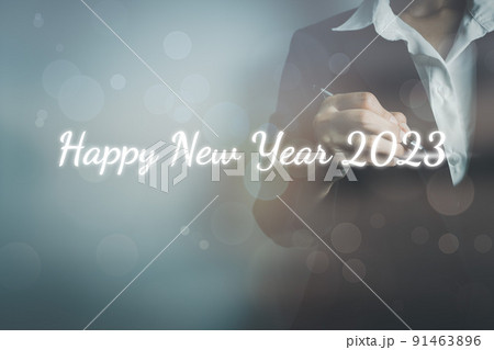 Businesswoman prepare plan goal for new year, great business future, target at work, new business project to support new customer, happy at workplace for the new year. Businesswoman prepare plan goal for new year, great business future, target at work, new business project to support new customer, happy at workplace for the new year. 91463896