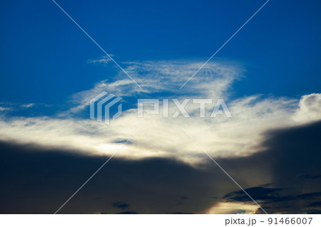 豪雨　雨雲　夕立　入道雲 91466007