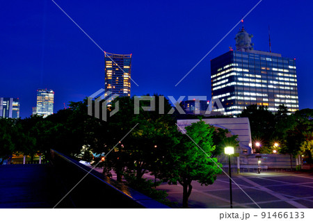NHK放送センターとパークコート渋谷の夕景 NHK放送センターとパークコート渋谷の夕景 91466133