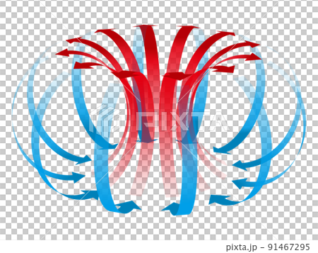 対流の説明図　ベクターイラストレーション 91467295