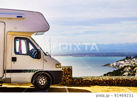 Caravan on catalan coast of Spain, Punta Falconera 91469231