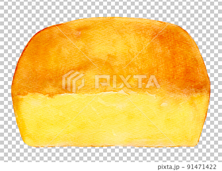 台湾カステラ　水彩イラスト 91471422