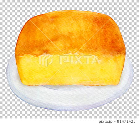 台灣卡斯特拉水彩插圖 91471423