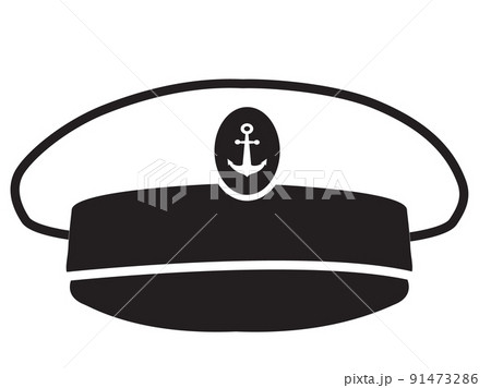 captain hat icon on white background. marine hat sign. captain hat logo. flat style. 91473286