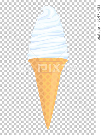 Soft cream illustration 91473482