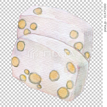 豆餅水彩插圖 91475800