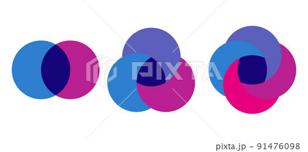 Venn diagram circles chart infographic. Vector design elements for business strategy presentation. 91476098