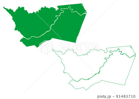 Belmonte municipality (Bahia state, Municipalities of Brazil, Federative Republic of Brazil) map vector illustration, scribble sketch Belmonte map 91483710