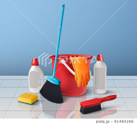 Household Cleaning Products Concept 91484266