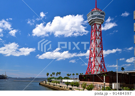 福岡市の風景　博多ポートタワー 91484397
