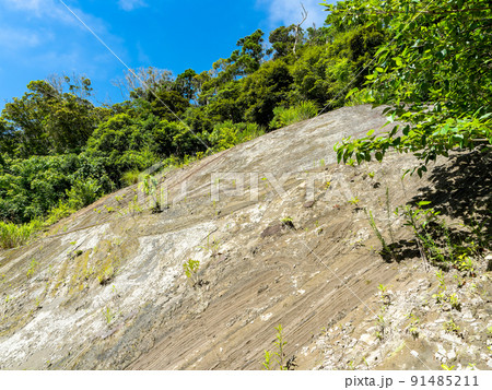 南房総の貴重な地球活動の景色 200年前の大規模海底地すべりで起きた地層 南房総の貴重な地球活動の景色 200年前の大規模海底地すべりで起きた地層 91485211