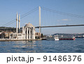 Bosphorus bridge (between Europe and Asia) - Istanbul - Turkey 91486376