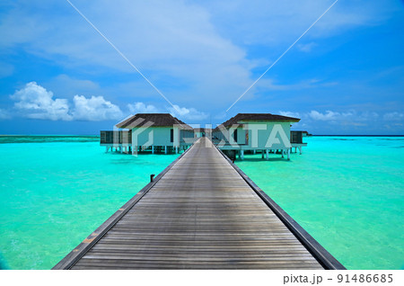 水上コテージに続く道 水上コテージに続く道 91486685