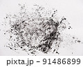 Abstract black white texture on white paper like a marble 91486899