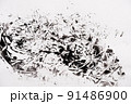 Abstract black white texture on white paper like a marble 91486900